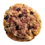 Last Crumb Blueberry Muffin cookie — streusel topping with bursting blueberry pieces
